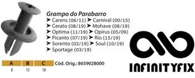 10 Presilha Grampo do Parabarro Kia Carens Carnival Cerato Optima Picanto Sorento Soul Sportage P16