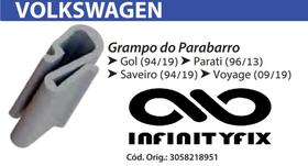 10 Presilha Grampo do Parabarro - VW Gol 94/19 Parati 96/13 Saveiro 94/19 Voyage 09/19 - P451