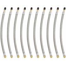 10 Prolongador Extensão Flexível Malha de Aço 210mm Bico De Roda