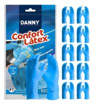 10 Prs Luva Borracha Amarela Multiuso Limpeza Louça Co P Azu