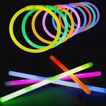 10 Pulseiras Neon Brilhante Fluorescente Brilha No Escuro