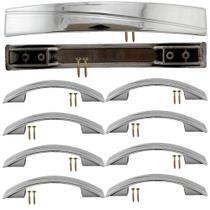 10 Puxador Monza Para Armario Gaveta Porta 128/160mm Cromado + Parafusos