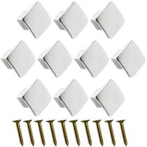 10 Puxadores Para Armario Stub Quadrado Cromado 10 Puxadores Para Armario Stub Quadrado Cromado