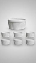 10 Ramekins Canelados Porcelana 40ml 10 Ramekins Canelados Porcelana 40ml