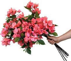 10 Ramos flores Primavera Bougainville 80cm De Vaso Artificiais 10 Ramos flores Primavera Bougainville 80cm De Vaso Artificiais