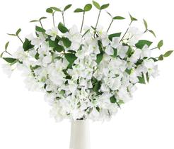 10 Ramos flores Primavera Bougainville Branco 80cm Artificiais 10 Ramos flores Primavera Bougainville Branco 80cm Artificiais