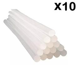 10 Refil Bastão Cola Quente 7mm Transparente Artesanato 10 Refil Bastão Cola Quente 7mm Transparente Artesanato