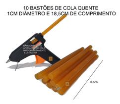 10 Refil Bastão Cola Quente Grossa 10mm Poliamida - BlackH