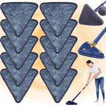 10 Refis Mop Esfregão Rodo Triangular Microfibra Tira Pelos Piso Limpo Brilhante
