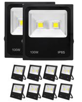 10 Refletor Led Alumínio Rgb 100w Preto 10 Refletor Led Alumínio Rgb 100w Preto