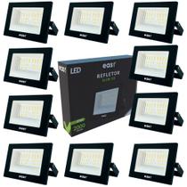 10 Refletor Led Easy 50W Luz Branco Frio 6500K Bivolt 127/220v