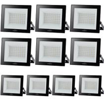 10 REFLETOR LED PLAY 50WATTS IP66 ALUMINIO Bivolt 110/220V 6500K BLUMENAU ILUMINAÇÃO