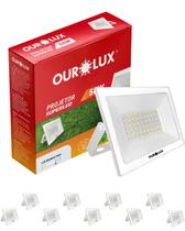10 Refletor Projetor LED 50W Cor da Luz Branco Frio 6500K Bivolt Ourolux