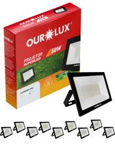 10 Refletor Projetor Preto de Led 50w Bivolt Cor da Luz Branco Frio Ourolux 10 Refletor Projetor Preto de Led 50w Bivolt Cor da Luz Branco Frio Ourolux