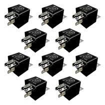 10 Rele Auxiliar Universal c/ suporte 12v 40/30a 5 Terminais 10 Rele Auxiliar Universal c/ suporte 12v 40/30a 5 Terminais