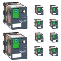 10 Relé Miniatura 24V Schneider 4C/O 6A 24VCC RXM4AB1BD