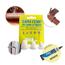 10 Reparo Tapa Furo Buraco Vazamento Cano D'Água + Cola Pvc
