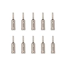 10 Reparos Encaixe Plug Adaptador Cromado para Fio Antico