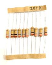 10 Resistor de Potência 200K 1W 5% Filme de Cobre