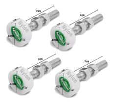 10 Roldanas Guia Superior Portão Deslizante 42mm Aço/nylon