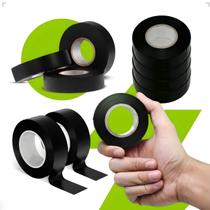 10 Rolo Fita Isolante Antichamas Preta Pvc Profissional Para Fios Cabos Reparos 5 Metros