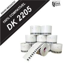 10 Rolos Dk 2205 - Etiqueta Compatível Dk2205