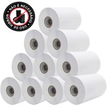 10 Rolos Etiqueta Adesiva Papel Couche Branca sem Ribbon 10 Rolos Etiqueta Adesiva Papel Couche Branca sem Ribbon
