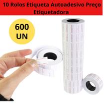 10 Rolos Etiqueta Autoadesivo Preço Etiquetadora C/600 Unid.