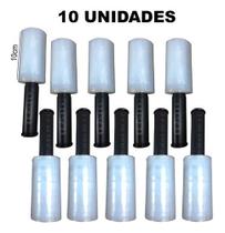 10 Rolos Filme Stretch Com Aplicador Giratório P/ Embalagens 10 Rolos Filme Stretch Com Aplicador Giratório P/ Embalagens