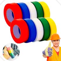 10 Rolos Fita Isolante Colorida 50 Metros Anti Chamas 10 Rolos Fita Isolante Colorida 50 Metros Anti Chamas