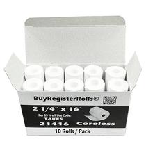 (10 rolos) Rolos de papel térmico de 57 mm x 4,9 m para Poynt Terminal (10 rolos) Rolos de papel térmico de 57 mm x 4,9 m para Poynt Terminal