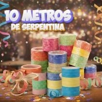 10 Rolos Serpentina Carnaval Folia Colorido Divertido Ano 10 Rolos Serpentina Carnaval Folia Colorido Divertido Ano