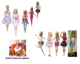 10 Roupas para a Barbie +5 pares de sapatos de salto - As bonecas não estão incluídas no valor