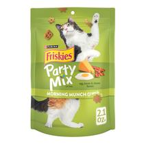 10 Sachês de 60g de Friskies Party Mix Morning Munch Crunch - Ração para Gatos