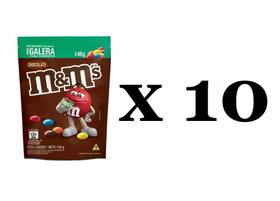 10 Sachês M&m's Chocolate Ao Leite 148g -MARS