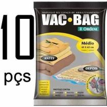 10 Saco A Vácuo Médio Organizador Roupa Vac Bag 45x65 Ordene