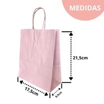 10 Sacola de Papel Kraft Coloridas Presente 17,5x8,5,x21,5cm