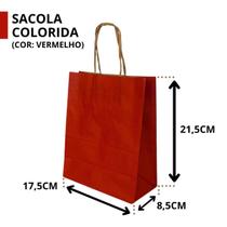 10 Sacola Papel Kraft Presente Dia Dos Pais M 17,5x8,5x21,5