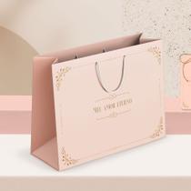 10 Sacolas de Papel Amor Eterno Tam:GG