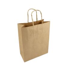 10 Sacolas de Papel Kraft com Alça Torcida