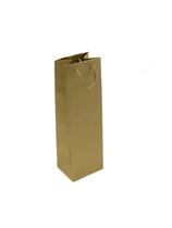 10 Sacolas de Papel kraft para garrafa de vinho: 35x11x9cm Cor:Ouro