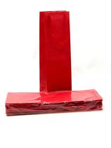 10 Sacolas de Papel kraft para garrafa de vinho: 35x11x9cm Cor:Vermelha