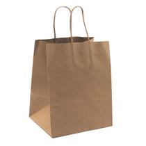 10 Sacolas De Papel P/ Delivery - Alça Torcida (25x20x17cm)