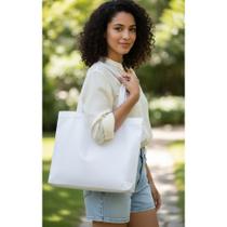 10 Sacolas Ecológicas Algodão Cru 35x35cm Reutilizáveis