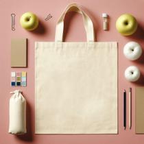 10 Sacolas Ecológicas - Algodão Cru - Bolsa Ecológica (Ecobag) - 30x40cm - Com Alça