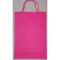 10 Sacolas Lisa Lembrancinha Festa Rosa Pink.