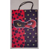 10 Sacolas Temáticas Lembrancinha Festa Ladybug Catnoir.
