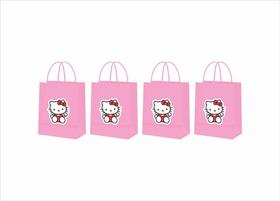 10 Sacolinhas Hello Kitty rosa