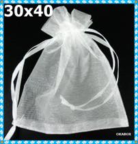 10 saquinhos de organza 30x40 Branco - teresa ofertas