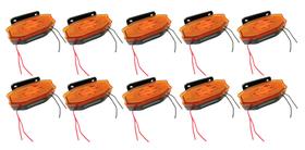 10 Sinaleira Lanterna Lateral Led Peixinho Caminhão Carreta Com Vigia Laranja Ambar